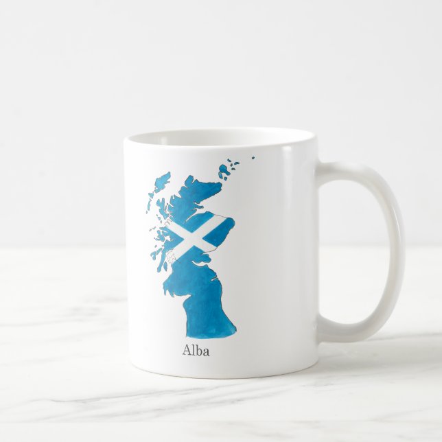 Scotland / Alba painted map Scottish Gaelic mug (Right)