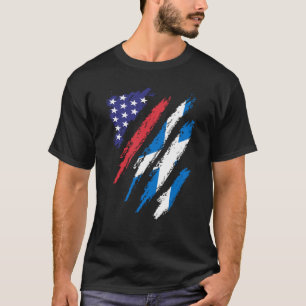 Scotland American Grown Flag USA Patriot Heritage T-Shirt