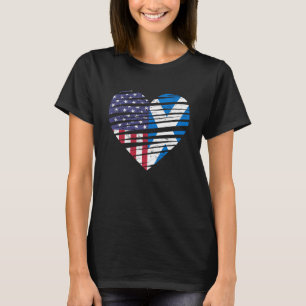 Scotland American Grown Heart USA Patriot Heritage T-Shirt