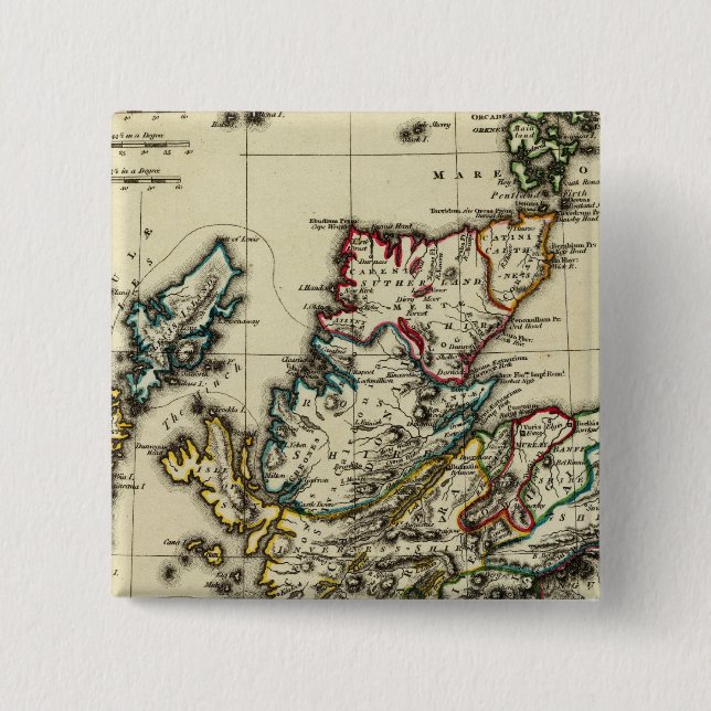 Scotland ancient, modern 15 cm square badge (Front)