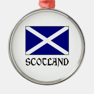 Scotland and Scot Flag Metal Ornament