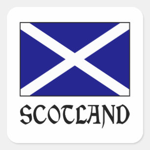 Scotland and Scot Flag Square Sticker