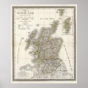 Scotland Atlas Map Poster