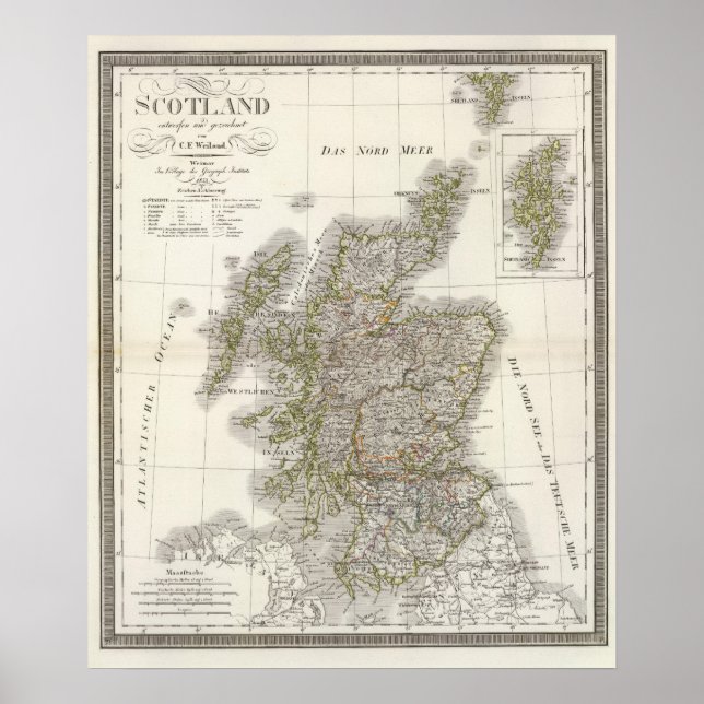 Scotland Atlas Map Poster (Front)
