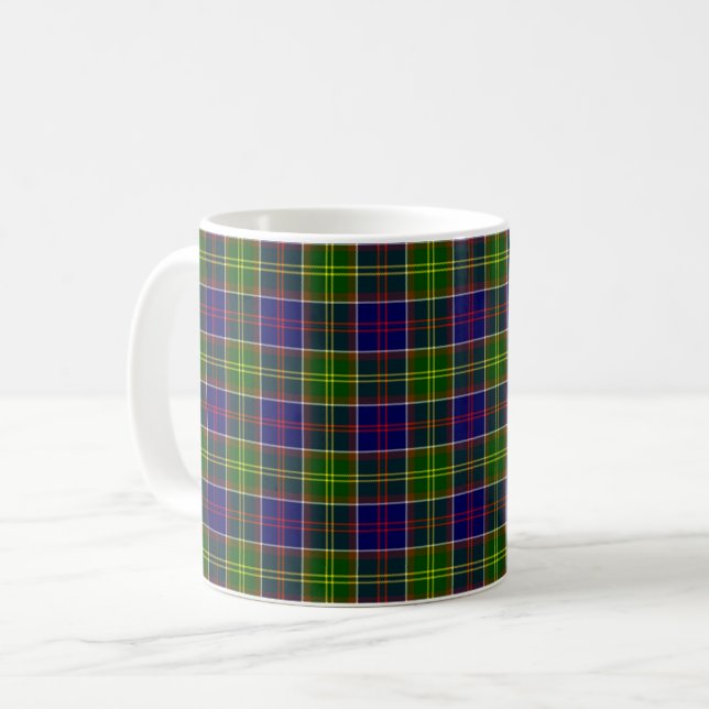 Scotland Ayrshire District Tartan Coffee Mug (Front Left)