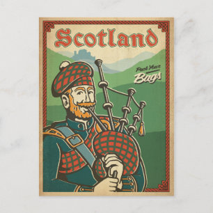 Scotland   Bag Piper Postcard