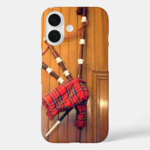 Scotland Bagpipe Tartan Plaid Musical Instrument iPhone 16 Case
