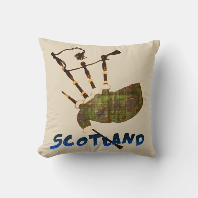 Scotland Bagpipes Cushion (Front)