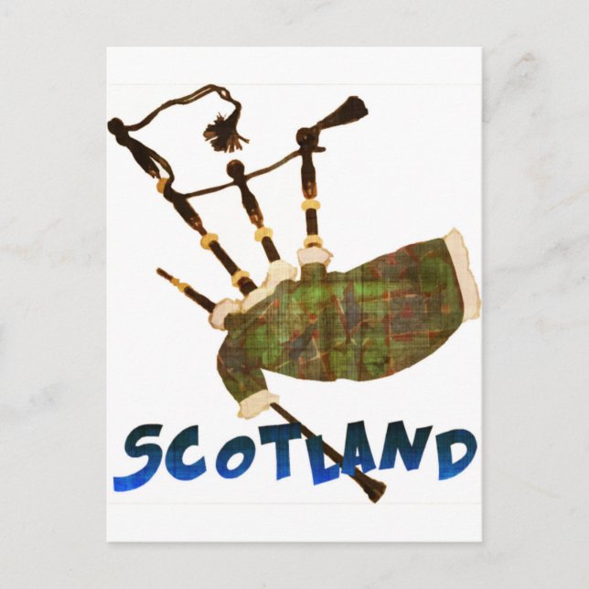 Scotland Bagpipes Postcard (Front)