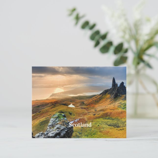 Scotland, beautiful mountain landscape postcard (Standing Front)