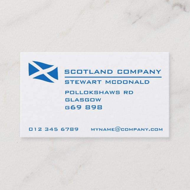 Scotland Business Card (Front)