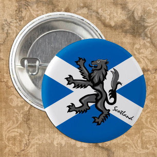 Scotland button, patriotic Scottish Flag, Rampant 3 Cm Round Badge