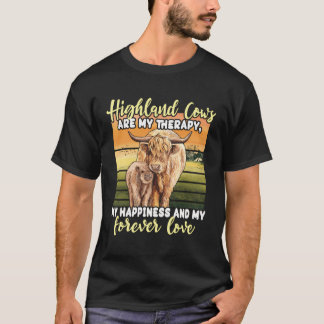 Scotland Cattles Therapy Highland Cow T-Shirt