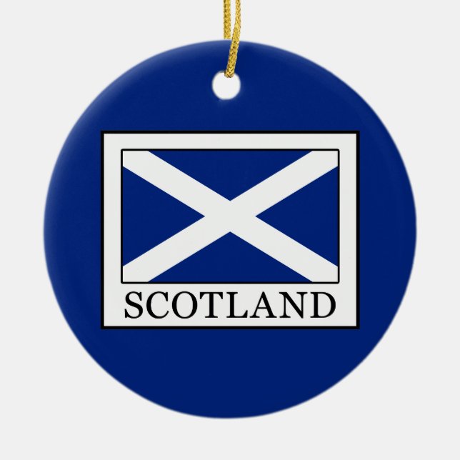 Scotland Ceramic Tree Decoration (Front)