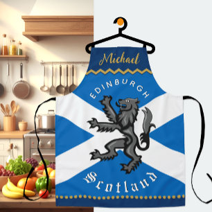 Scotland Chefs Apron, Edinburgh, Scottish Flag Apron