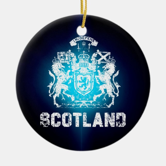 Scotland Coat of Arms Ceramic Tree Decoration (Front)