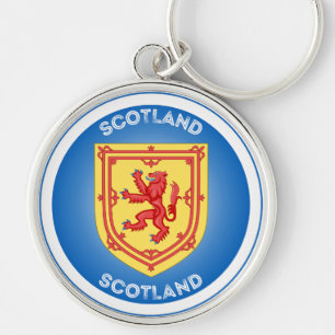 Scotland Coat of Arms Circle Shape Key Ring