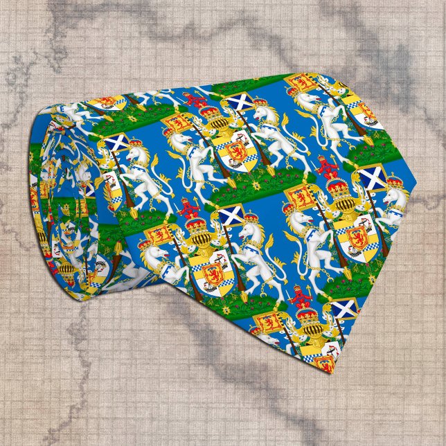 Scotland Coat of arms, Scottish Flag business Blue Tie (Creator Uploaded)