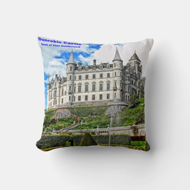Scotland Dunrobin Castle  Seat of Clan Sutherland Cushion (Front)
