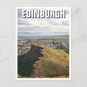 Scotland Edinburgh Arthurs Seat Travel Postcard