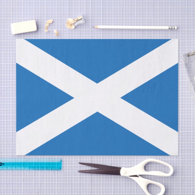 Scotland fashion, Scottish Flag tissue paper (Craft)