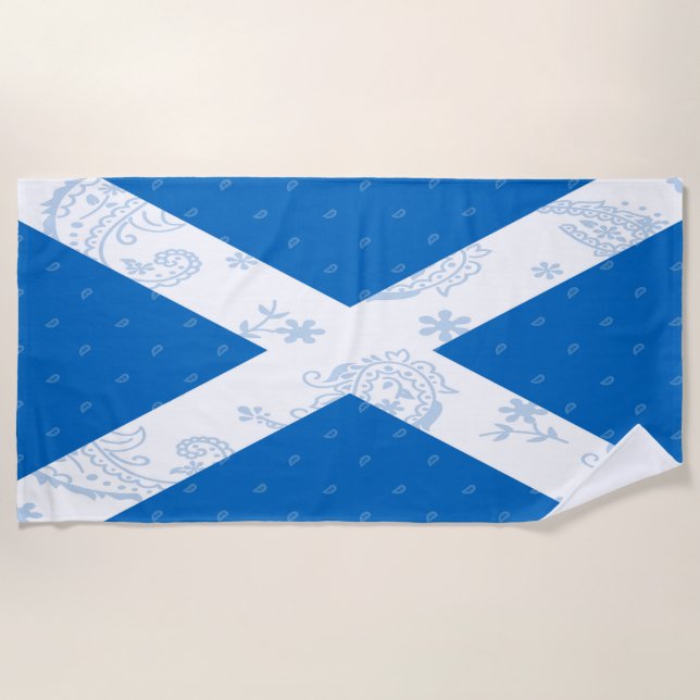Scotland Flag Beach Towel (Front)