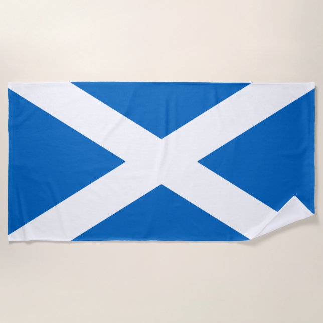 Scotland Flag Beach Towel (Front)