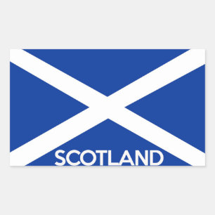 scotland flag country text name scotish rectangular sticker