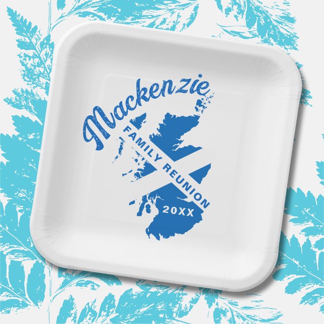 Scotland Flag Family Reunion  Paper Plate (Creator Uploaded)