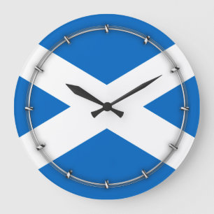 Scotland Flag Freedom Large Clock