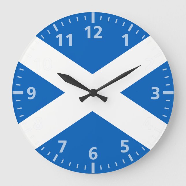 Scotland Flag Large Clock (Front)