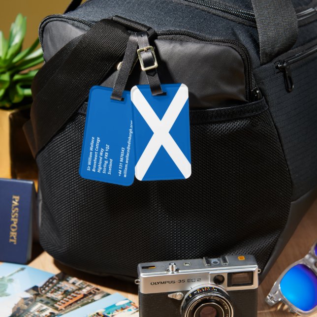 Scotland flag luggage tag (Front & Back)
