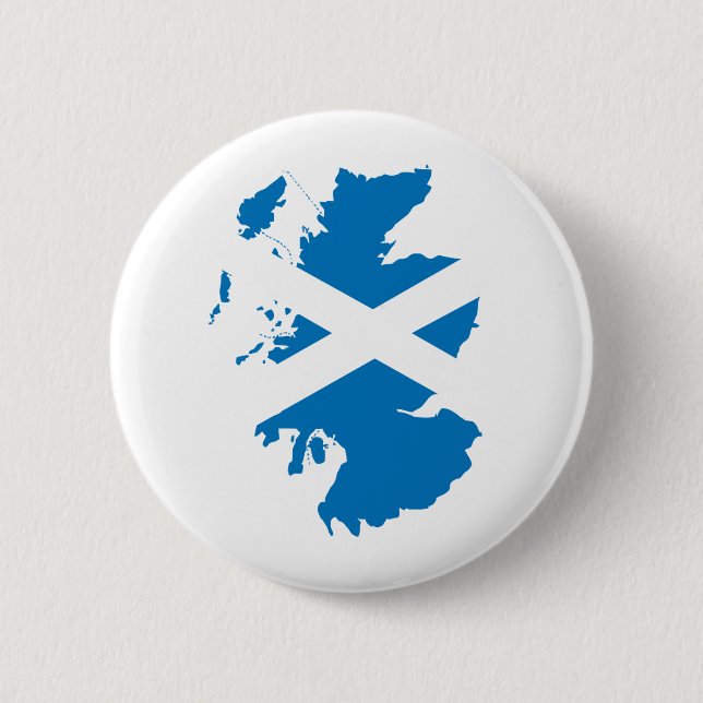 Scotland Flag Map full size 6 Cm Round Badge (Front)