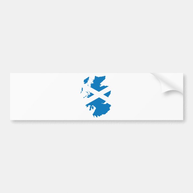Scotland Flag Map full size Bumper Sticker (Front)