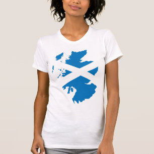 Scotland Flag Map full size T-Shirt