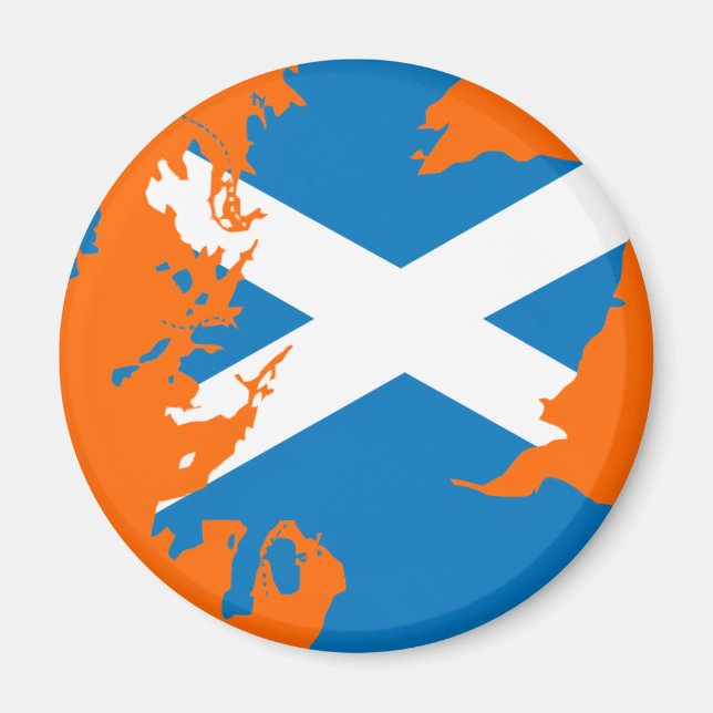 Scotland flag map magnet (Front)