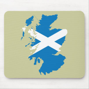 Scotland flag map mouse pad