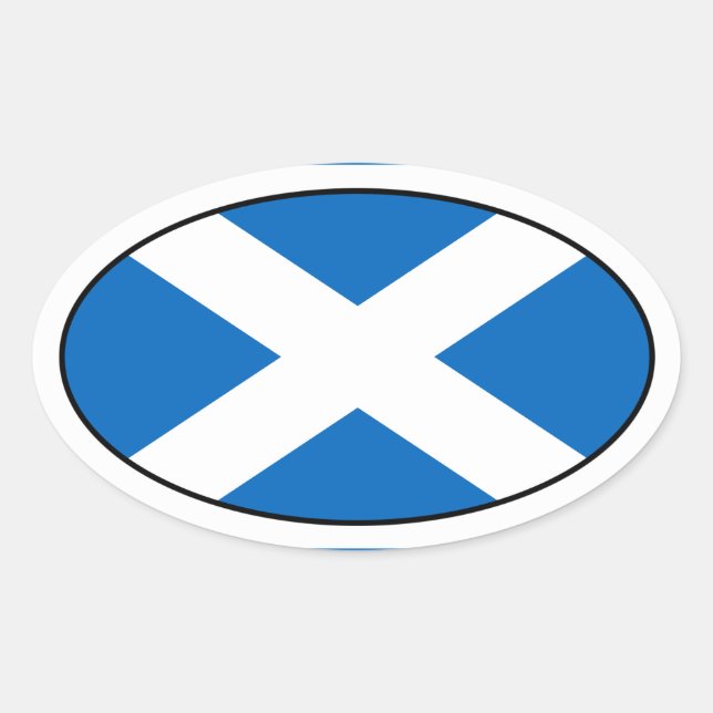 Scotland Flag Oval Sticker (Front)