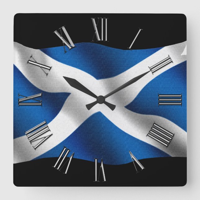 SCOTLAND Flag Proud Scots Patriotic Wall Clock (Front)