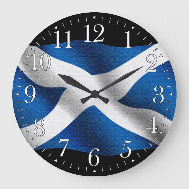 SCOTLAND Flag Proud Scots Patriotic Wall Clock (Front)