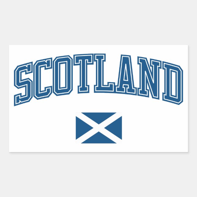 Scotland + Flag Rectangular Sticker (Front)