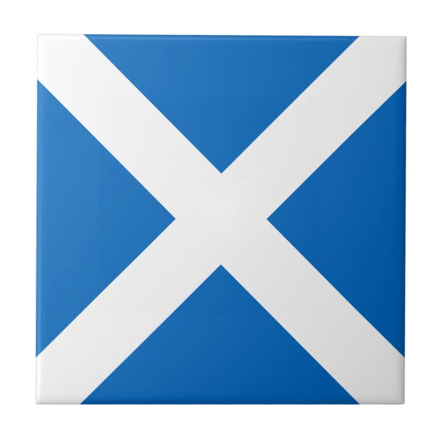 Scotland Flag - Scottish Flag Souvenir Tile (Front)