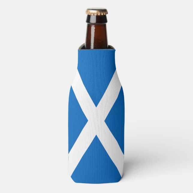 Scotland flag Scottish Saltire Bottle Cooler (Bottle Front)