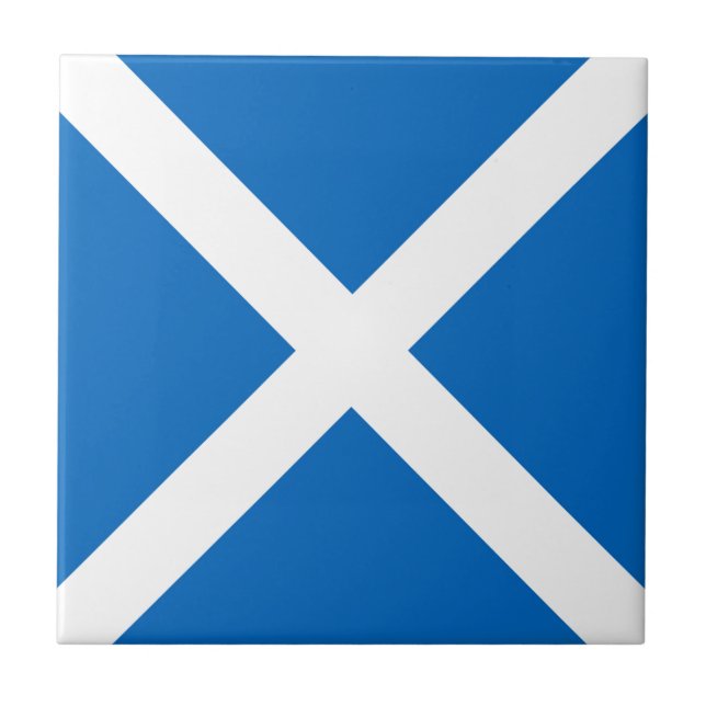 Scotland flag Scottish Saltire Ceramic Tile (Front)