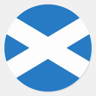 Scotland flag Scottish Saltire Classic Round Sticker