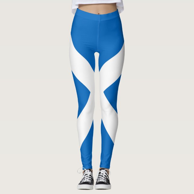 Scotland flag Scottish Saltire Leggings (Front)