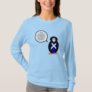 Scotland Flag Wildlife Penguin Personalised Gift T-Shirt