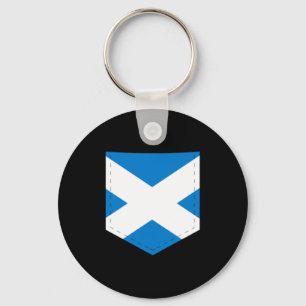 Scotland Flag With Printed Scot Flag Poc Key Ring