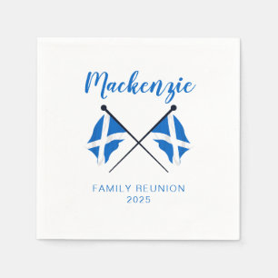 Scotland Flags Family Reunion  Napkin