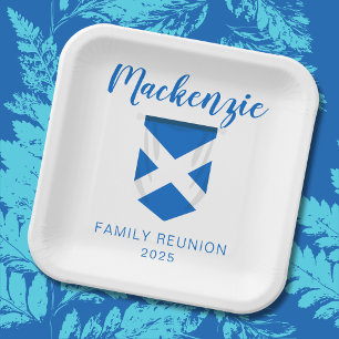 Scotland Flags Family Reunion Paper Plate